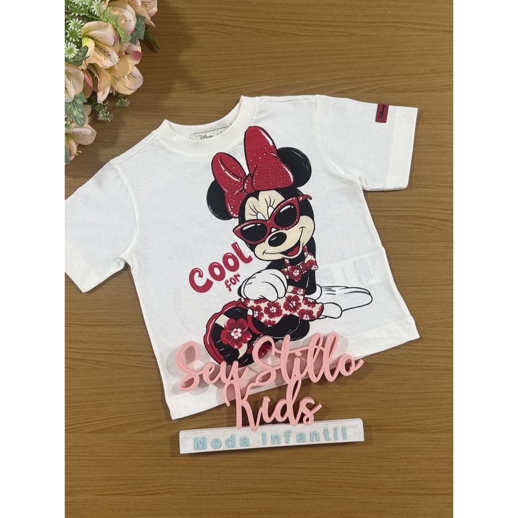 Blusa Infantil Animê Verão Minnie Vermelha Disney Shopee Brasil