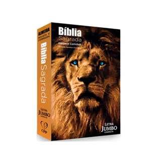 Bíblia Sagrada | Letra Jumbo | ARC | Capa Dura | Harpa Avivada e Corinhos | Leão Vetor