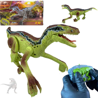 Dinossauro Velociraptor Recarregável Controle Remoto Com Luz E Som