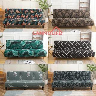Capa De Sofá-Cama Dobrável Sem Braço Futon Com Fundo Elástico , Impresso