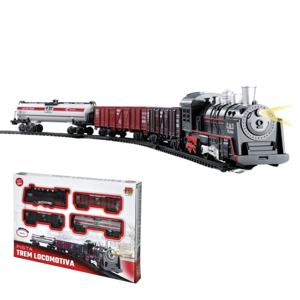 Pista Trem 85,5cm Trenzinho Elétrico Ferrorama Locomotiva Infantil