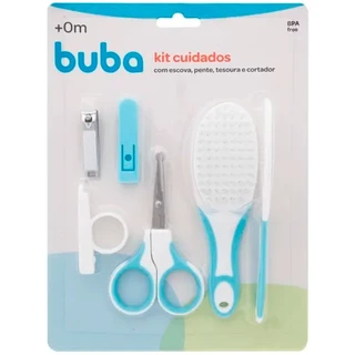 Kit cuidados Higiene Bebe Pente e Escova e Kit Manicure Buba