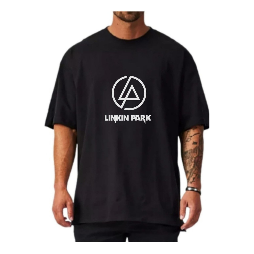 Camiseta Plus Oversized Streetwear Rock Linkin Park Metal 03