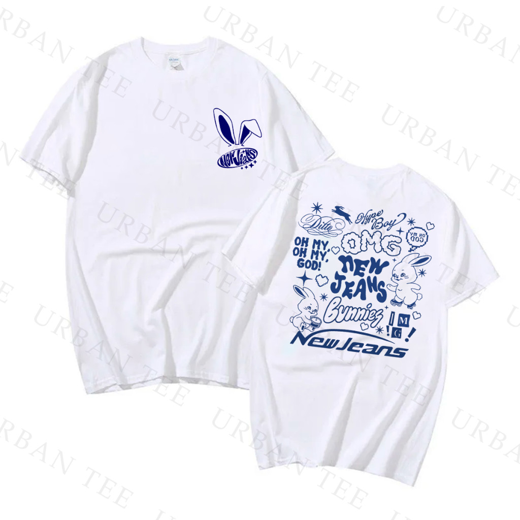 Camiseta New Jeans Streetwear Camisa Skatista 100% Algodão Unissex