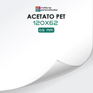 Placa Acetato 62x120 Cm 0,50 Mm Branca Semi Rigido