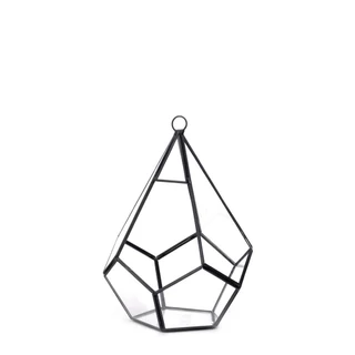 Terrário para Pendurar Pirâmide 15x20 Vidro/Metal em Oferta na Shopee