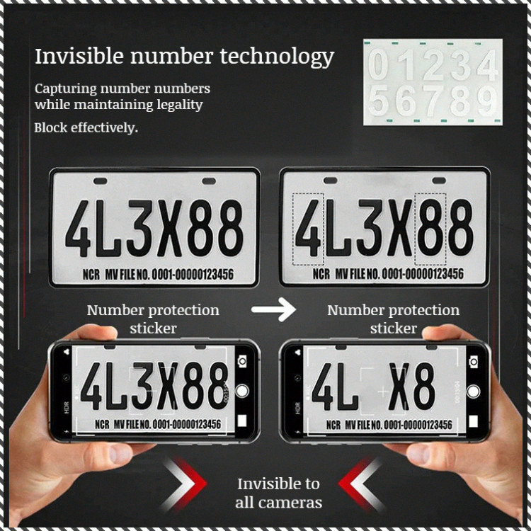 adesivo placa carro anti radar adesivo refletor para carro