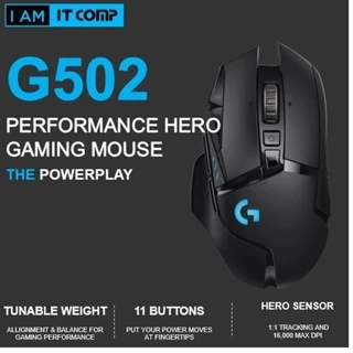 Mouse mecânico ergonômico Logitech G502 com fio RGB para jogos