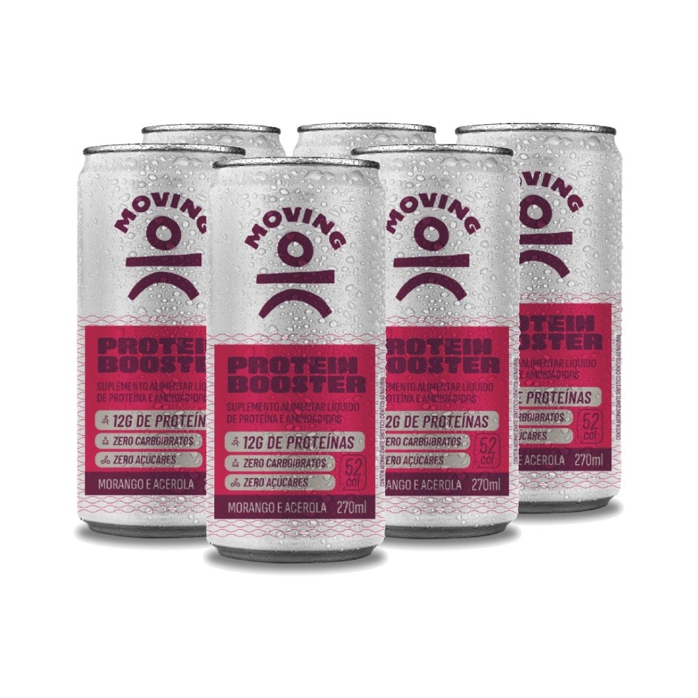 Suplemento Alimentar Moving Protein Booster Morango e Acerola 270ml - 6 ...