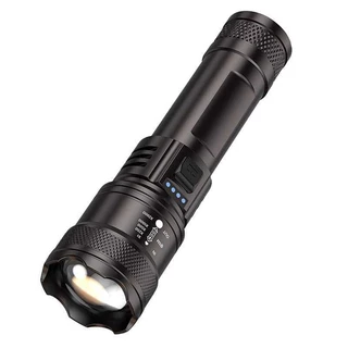 Lanterna De LED Potente XHP90 De Alta Potência Tática Recarregável Camping USB MT187 (F5)