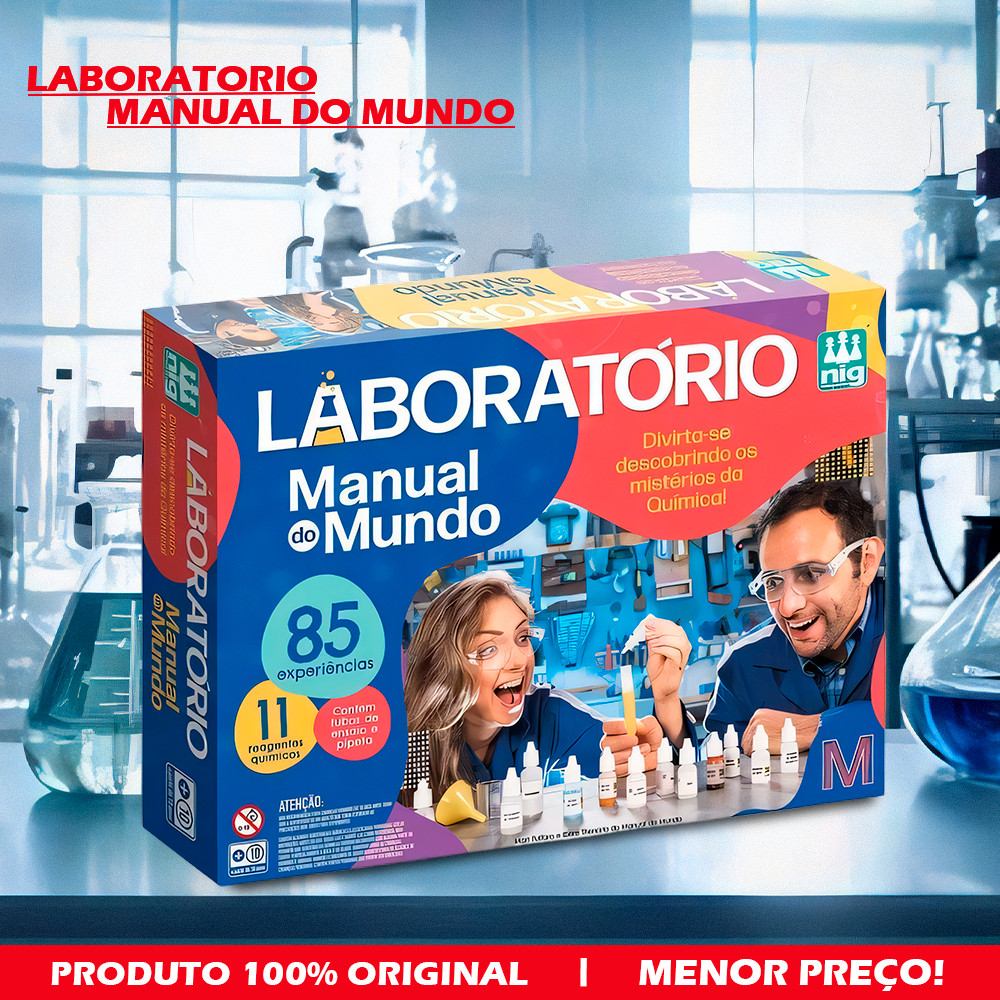Kit 85 Experiências Laboratório Manual do Mundo - Nig 1640