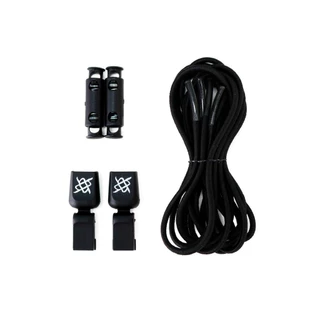 Cadarço Elástico para Tênis Hupi Laces 1 Par, Cor: Preto | Sem Nó, Ajuste Fácil, Ideal para Corrida e Treino
