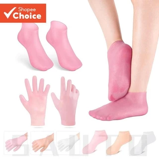 Conjunto De Meias E Luvas Silicon Gel Spa-Tratamento Hidratante Intensivo Para Calcanhares Calosidades Secos Rachados | em Oferta na Shopee