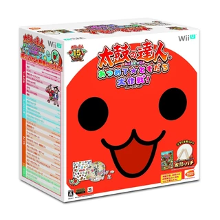 Taiko no Tatsujin: Colecione e Faça Amigos! Inclui um conjunto de controles Taiko e Drumsticks - Wii U 【Direct from Jap