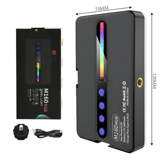 Luz de preenchimento e luz quente para fotografia LED RGB 2700k-6500k Luz fotográfica profissional portátil recarregável em Oferta na Shopee