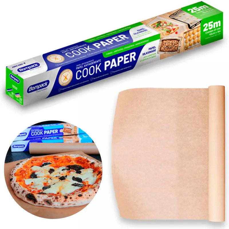 Papel Antiaderente Cook Paper 45cm x 25m Não Gruda Assar Grelhar ...