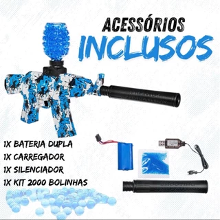Arma De Brinquedo Rifle Ak-47 Bolinha Gel Orbeez Automática Arminha