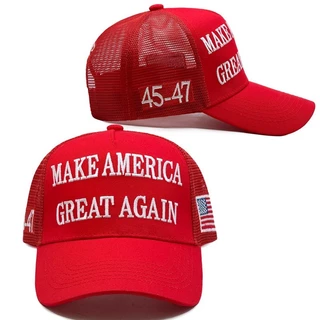Bordado De Chapéu De Caminhoneiro De Rede De Algodão MAKE AMERICA GREAT Bonés De Beisebol De Malha