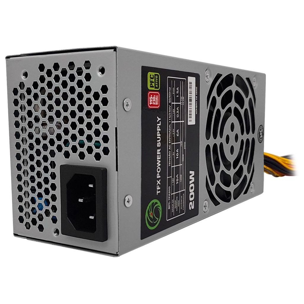 Fonte 200W TFX Slim Brazil PC, Bivolt Automático, OEM - BPC-TFX200-PFC