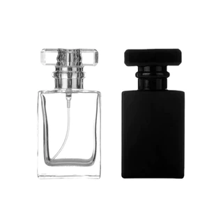 Frasco De Perfume De 30ml , Spray De Viagem , Garrafa Recarregável Vazia , Recipiente De Vidro Quadrado , Amostra Mini