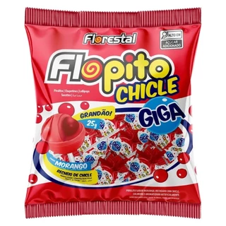 Pirulito Florestal Chicle Giga Morango 600g em Oferta na Shopee