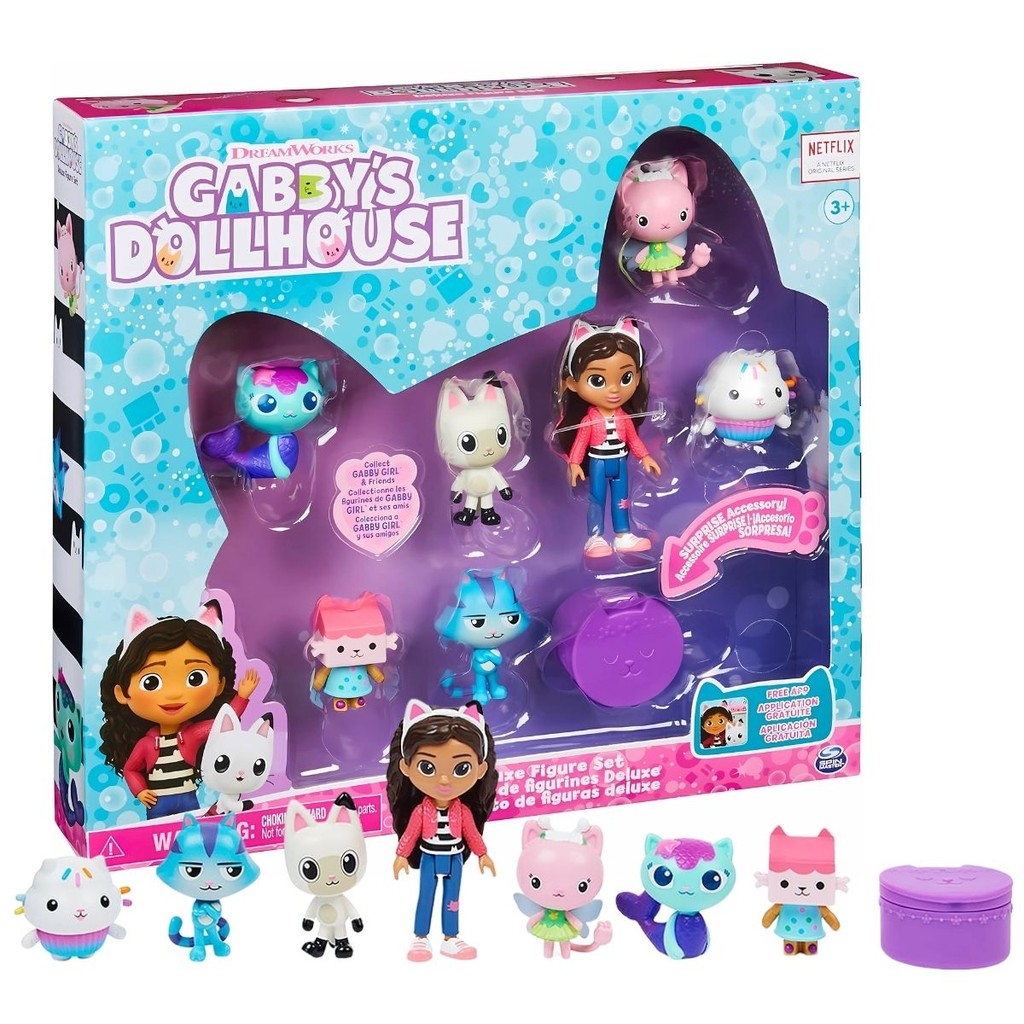 A Casa Mágica da Gabby - Conjunto de Figuras Deluxe Gabby Dollhouse ...