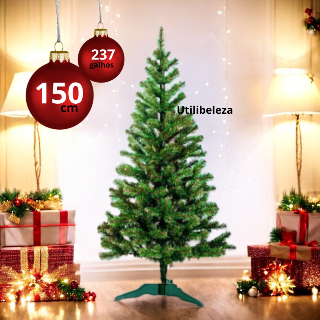 Imagem do produto Árvore De Natal Grande Dobrável  Pinheiro Verde Cheia 144 237 388 508 Galhos 120cm 150cm 180cm 210cm 1