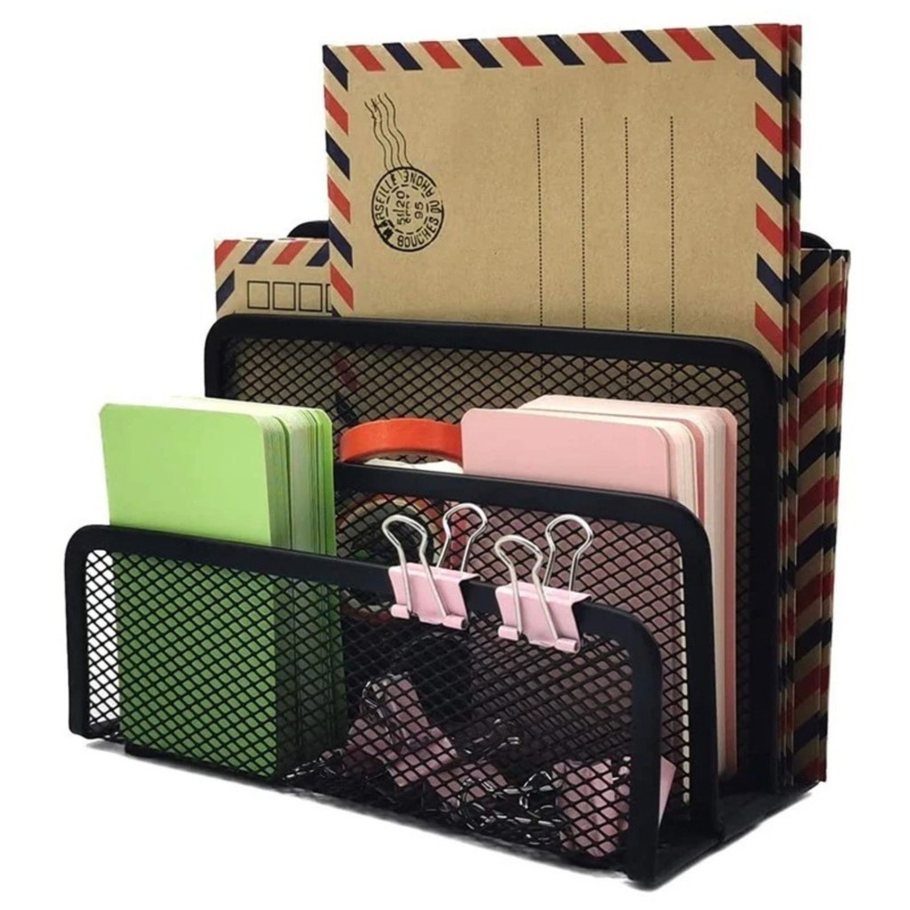 organizador-de-papel-caderno-de-mesa-escrit-rio-aramado-3-divis-rias