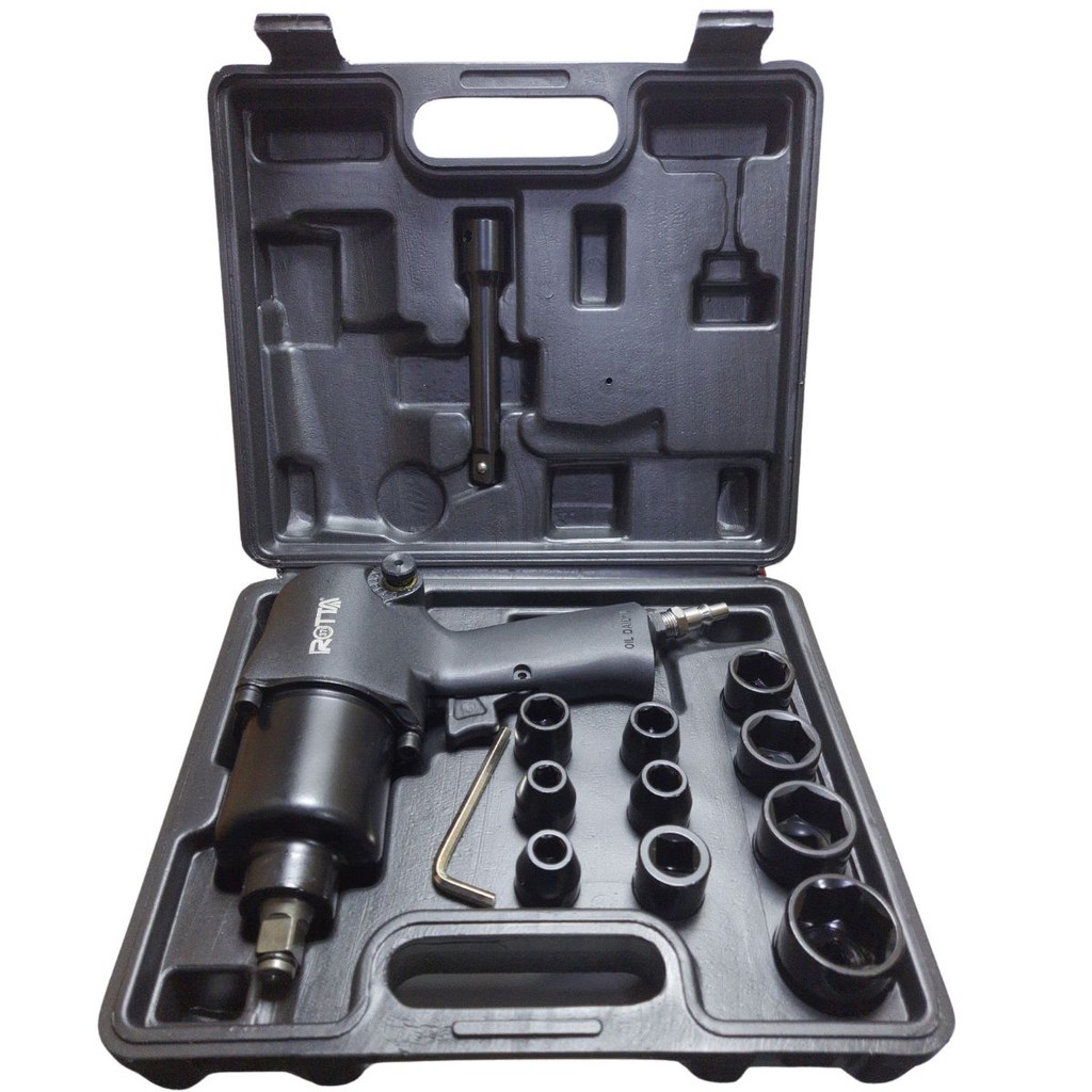 Chave de Impacto Pneumática 1/2 Kit Soquetes com 10 Peças 66KG de ...