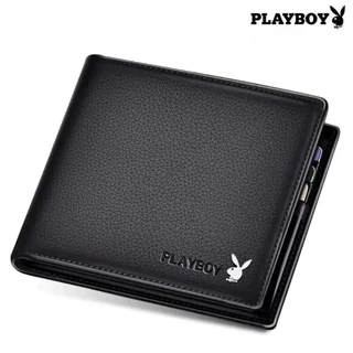 Carteira Playboy Masculina Horizontal Multi Funcional Posição De Cartão Curta