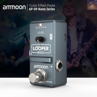 ammoon AP-09 Nano Loop Pedal De Efeito De Guitarra Elétrica Looper True Bypass Overdubs Ilimitados Gravação De 10 Minuto