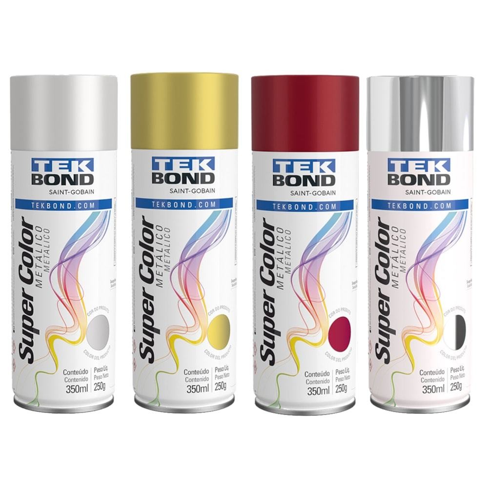 Tinta Spray Metálica 350ml Tekbond