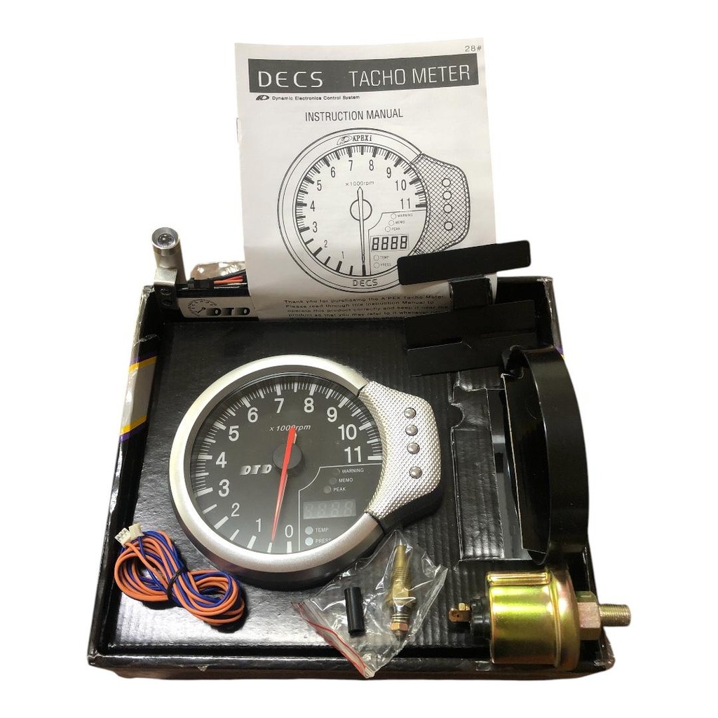 Tacômetro RPM universal LED de 5 polegadas de 11000 2 cors | Shopee Brasil