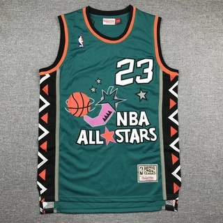 96 Todas As Estrelas Chicago Bulls No . 23 NBA All Stars versão colecionável Roupas Esportivas Retrô