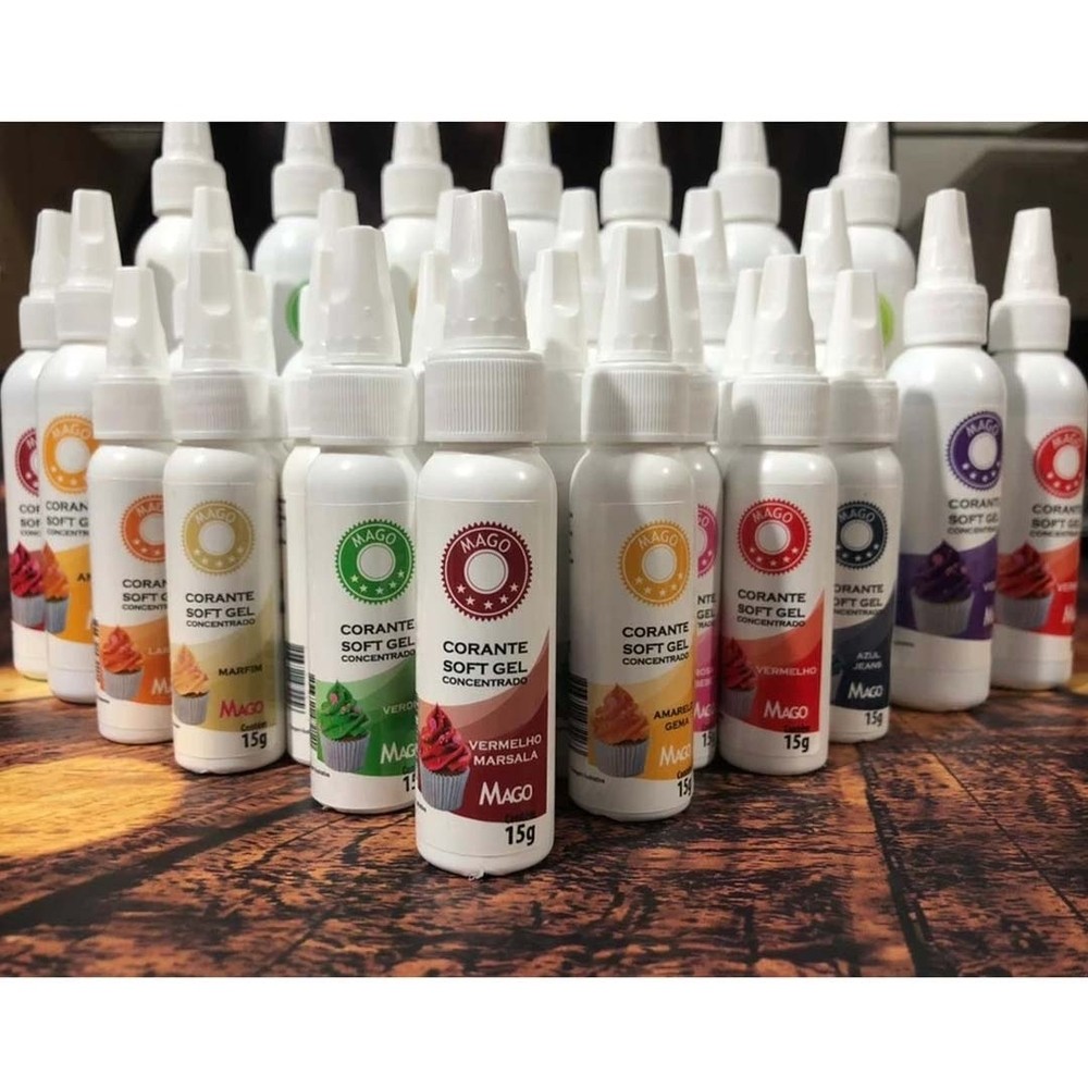Corante Soft Gel Concentrado Culinário ESCOLHA A COR 15g - M