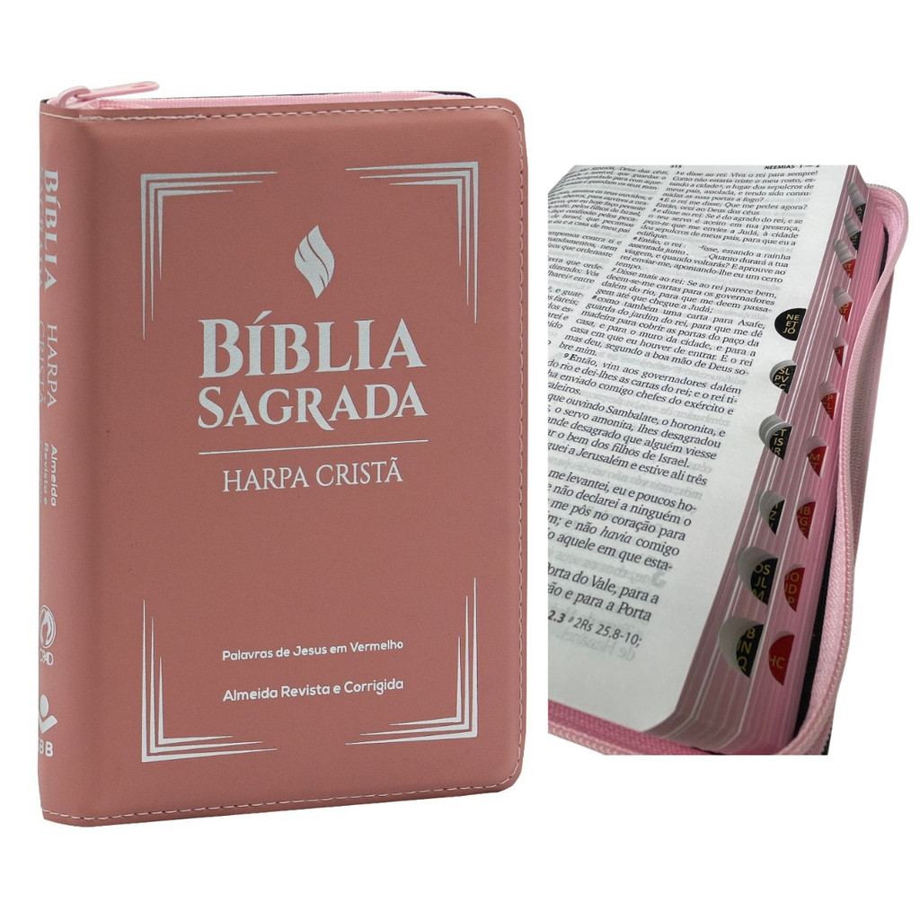 Bíblia Sagrada Português 聖書 Harpa C. BÍBLIA SAGRADA COM HARPA CRISTÃ CPAD ZIPER LETRA GRANDE PJV