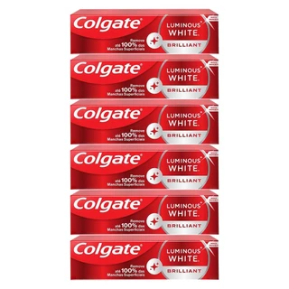 Kit Creme Dental Colgate Luminous White Brilliant 70g com 6 unidades em Oferta na Shopee