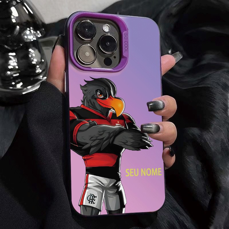 Capinha de celular personalizada FLA Mascote para iPhone 11 12 13 xr xs ...