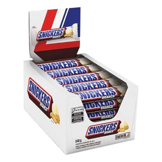 Display Chocolate Snickers Branco com 20 unidades 42g em Oferta na Shopee