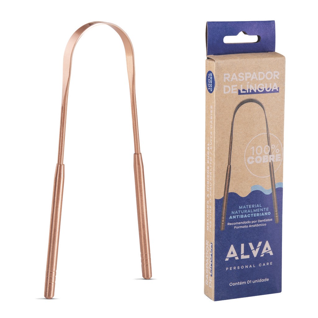Raspador de língua de cobre Alva Adulto | Shopee Brasil
