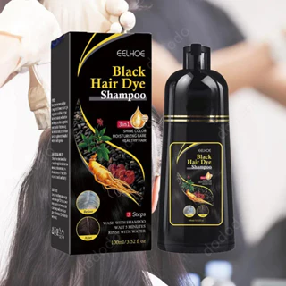 Shampoo Tintura Para Cabelos Pretos Naturais Capa Creme Branco Cinza