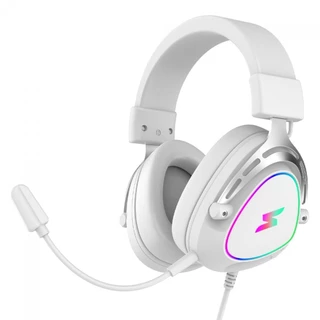 Headset Gamer SuperFrame Sound, Surround 7.1, Drivers de 50mm, RGB, USB, White, SF-HS-SD7CR3W