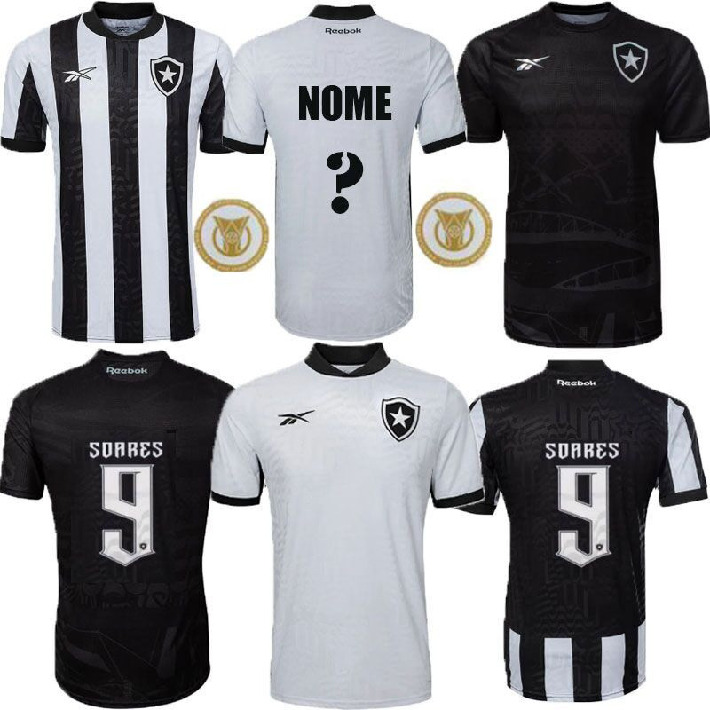 Camisa Botafogo 23/24 BTFG Preto Futebol Jersey para homens tailandeses 1 :1