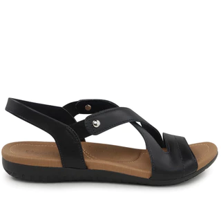 Sandália Feminina Papete Usaflex Rasteira Couro R1804 em Oferta na Shopee