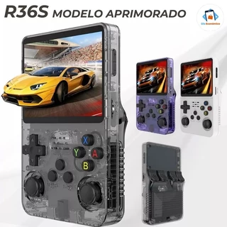 Console R36S portátil tela IPS 3.5 polegadas com 64g Linux + de 15000 jogos vídeo game a pronta entrega