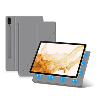 Para Samsung Galaxy Tab S10 FE 10.9 S9fe S8 S7 11 S8 Plus S9 + 12.4 13.1 2025 Y-Dobrável Deformável Magnético Destacável