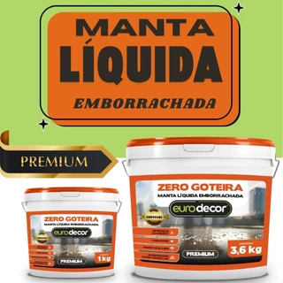 Manta Liquida Emborrachada 3.6KG Premium Zero Goteira Impermeabiliza Laje Telhado Fachada 1KG 3,6KG