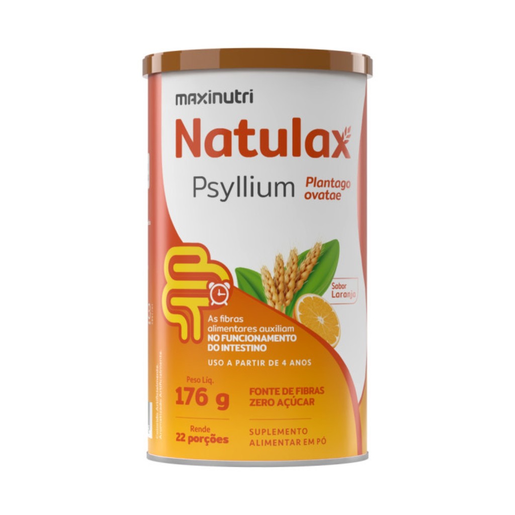 Maxinutri - Natulax Psyllium 176g - Sabor Laranja | Shopee Brasil
