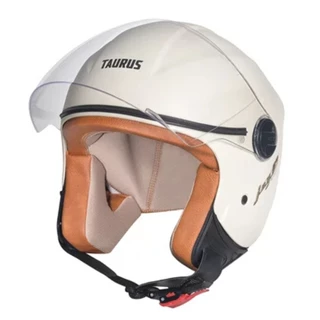 Capacete Moto Joy23 Aberto By Taurus Acabamento Em Couro Cor Bege em Oferta na Shopee
