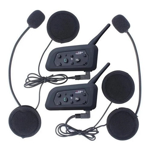 Par Intercomunicador Capacete Comunicador Moto V6 Bluetooth